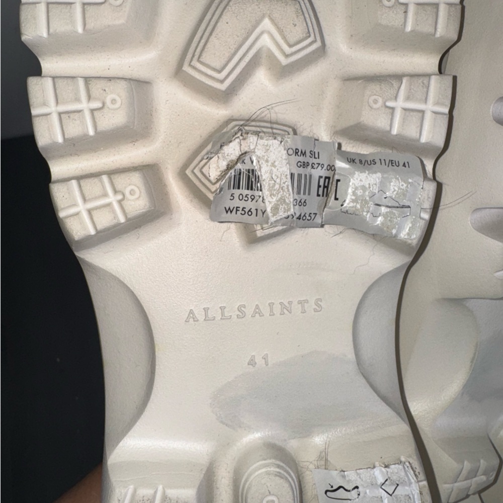 ALLSAINTS Eclipse Flatform Slider in Chalk White - Picture 7 of 9
